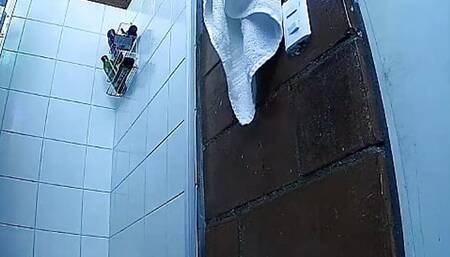 Asherr and Shantal - Solo shower dildoing