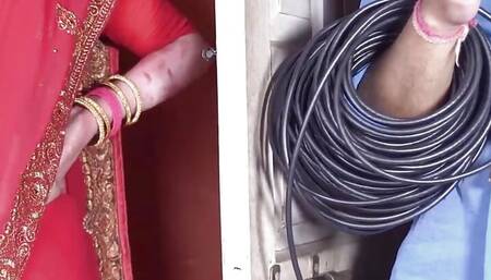 Sexy desi Rinky Bhabhi  and local area boy fucking hard in room. Fucked and enjoy fully hindi audio