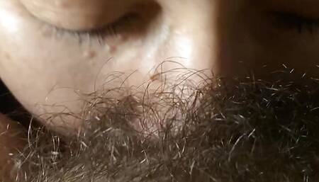 lesbian sucking very hairy and wet pussy