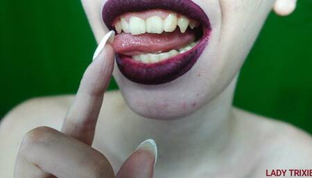 I lick my white nails