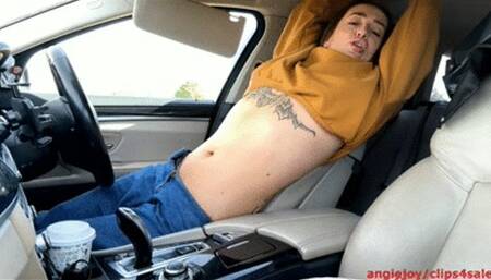 Belly stretching while driving wmv