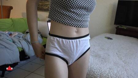 Kristy's White Panty Ass Tease
