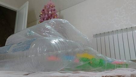 Alla releases all the air with a loud hiss from a rare air mattress