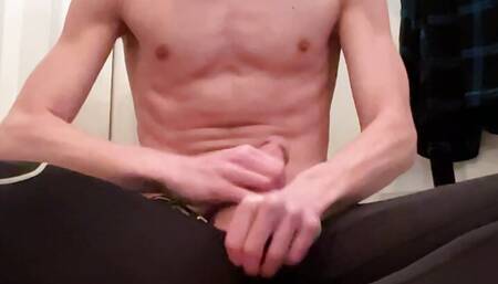 Twink Wears Tights and Rides Dildo