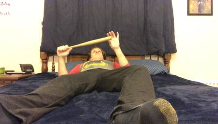 Baseball Player Ass Fucks Himself With Bat