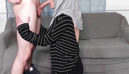 Hijabi MILF - Blowjob Cum Swallow