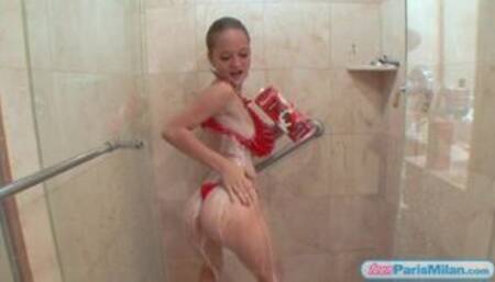 Sexy Hot Teen Paris Milan shower fantacy