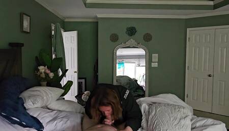 I suck and fuck his married cock until he explodes in my fertile pussy