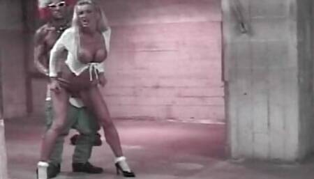 Blonde MILF with big tits got anal pounded outdoor