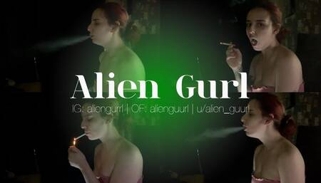 Power Smoking on a Profile | Alien Girl