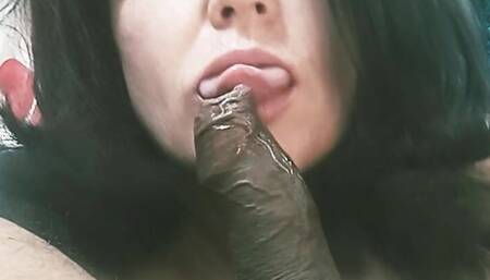 Sex hungry Slut Wife blowjob action