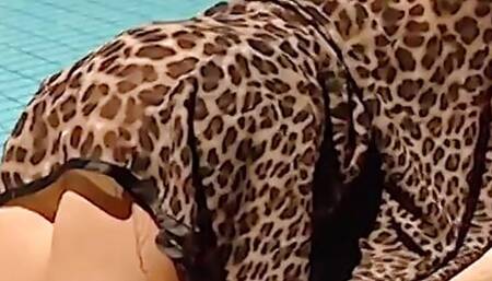 Hot Strip Tease by the Pool - Soft