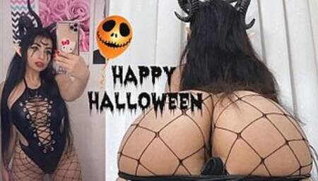 Halloween 2020 - Succubus summoned - Porn horror - Dirty Talking, Blowjob, Fuck Tits - Cum in Mouth