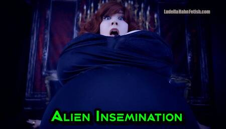 Alien Insemination - Ludella Impregnated in Sci Fi Thriller with Rapid Growth, Pregnant Belly Inflation, Breast Expansion, and a Sploshy POP Climax - HD MP4 1080p