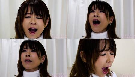 RISA - CLOSE-UP of Japanese cute girl YAWNING MOV