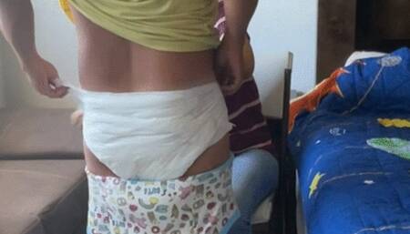 Diaper Down Spanked HARD | Season 3 | 3rd Person Cam | Naughty Diaper Boy Spanked!