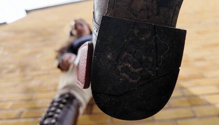 Miniman Crush Beneath Equestriennes Dirty Riding Boots POV