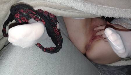 Footjob and Fingering Her Pussy