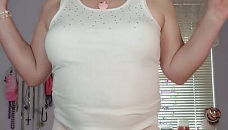 Granny Tranny Vicki's pink granny panties!