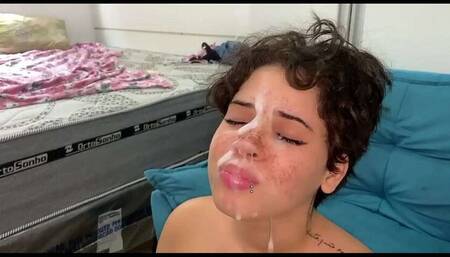 TikTok Star Fadynha013 Receives Facial Cumshot