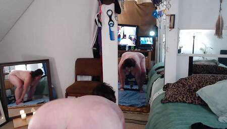 V 708 Sexy African Stud Gets to Watch Me Oil My Body Before I Ride His Cock