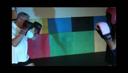 mixed sparring muaythai