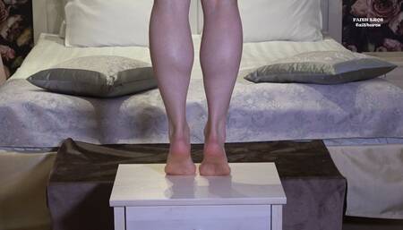 CALF RAISES ON THE STOOL + MESUREMENT AFTER AND BEFORE - CUSTOM VIDEO - CHEAP LOSER PRICE