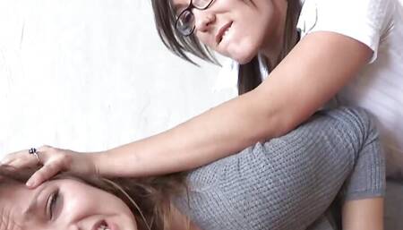 Sinn Sage and Dani Daniels are hot brunette lesbians getting