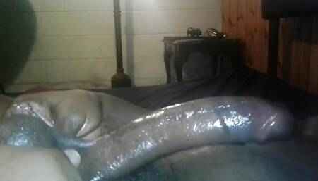 GIANT BLACK COCK MONSTER CUM LOAD SPILLS OUT INTENSE MALE ORGASM TOO MUCH CUM