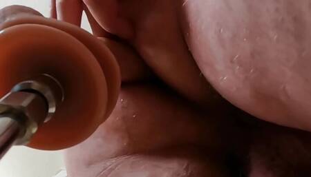I fucked my sexy butt intensively with the dildo machine. Leak my butthole clean afterwards, PLEASE, or replace the machine