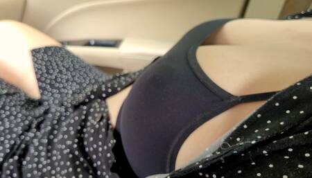 I Let Stranger Play with My Big Boobs in the Car and after Fuck Me