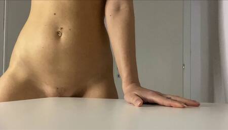 Humping table corner till she have Orgasm