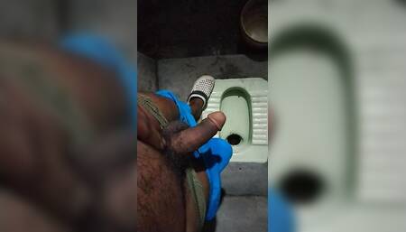 Masterbating on toilet