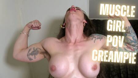 Muscular Gym Babe JOI and POV Huge Creampie - full vid on ManyVids!
