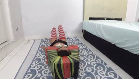 Cute princess sitting on girl slave box by Bruna Galli and Babe cam by Dani full hd