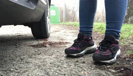 from sneakers to high heels - pedal pumping