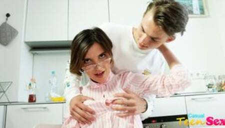 Good-looking hottie Alex Swon nicely screwed in the kitchen