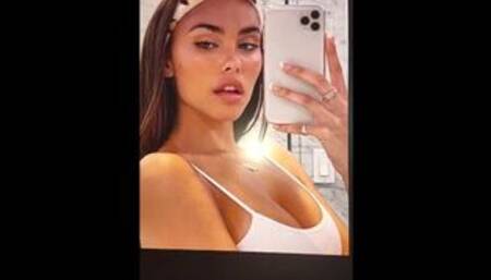 Explosive cumshot on Madison beer return (cum tribute)
