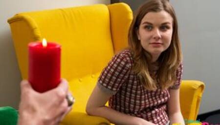 Aesthetic skinny brunette Lana Broks is enjoying intensive pound