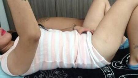 I discover my stepcousin masturbating in my bed