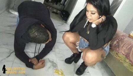 Pathetic slave eating leftover garbage (Hard Humiliation) by Mistress Beh # SD MOBILE