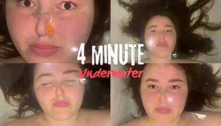 4 minute dive underrwater faceeee