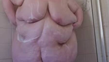 SSBBW BBW SHOWER GODDESS SIDE ON FAT ASS