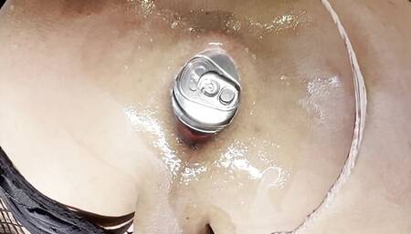 Shemale hiding whole can in her ass