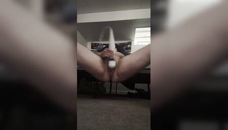 FTM quick vocal orgasm with wand