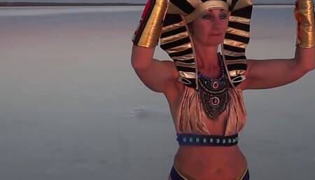 Walk seminaked by Elton-saltlake in Egypt dress-style