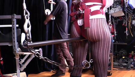 Tied up brunette feels how it is to be on the other side