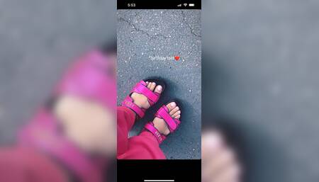 Vanessa Sweaty Soles Whipped For Losing Super Bowl Bet