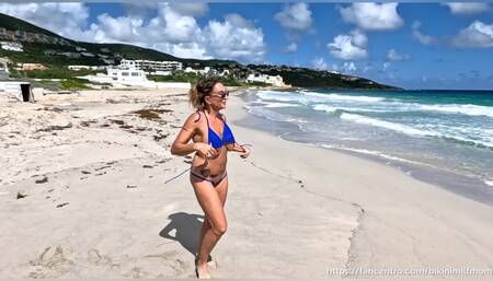 Zipper Bikini Show Off