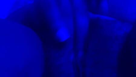 Blue Light Special Hairy Pussy Play